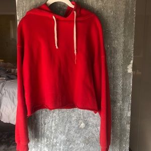 Re/done red hooded sweatshirt